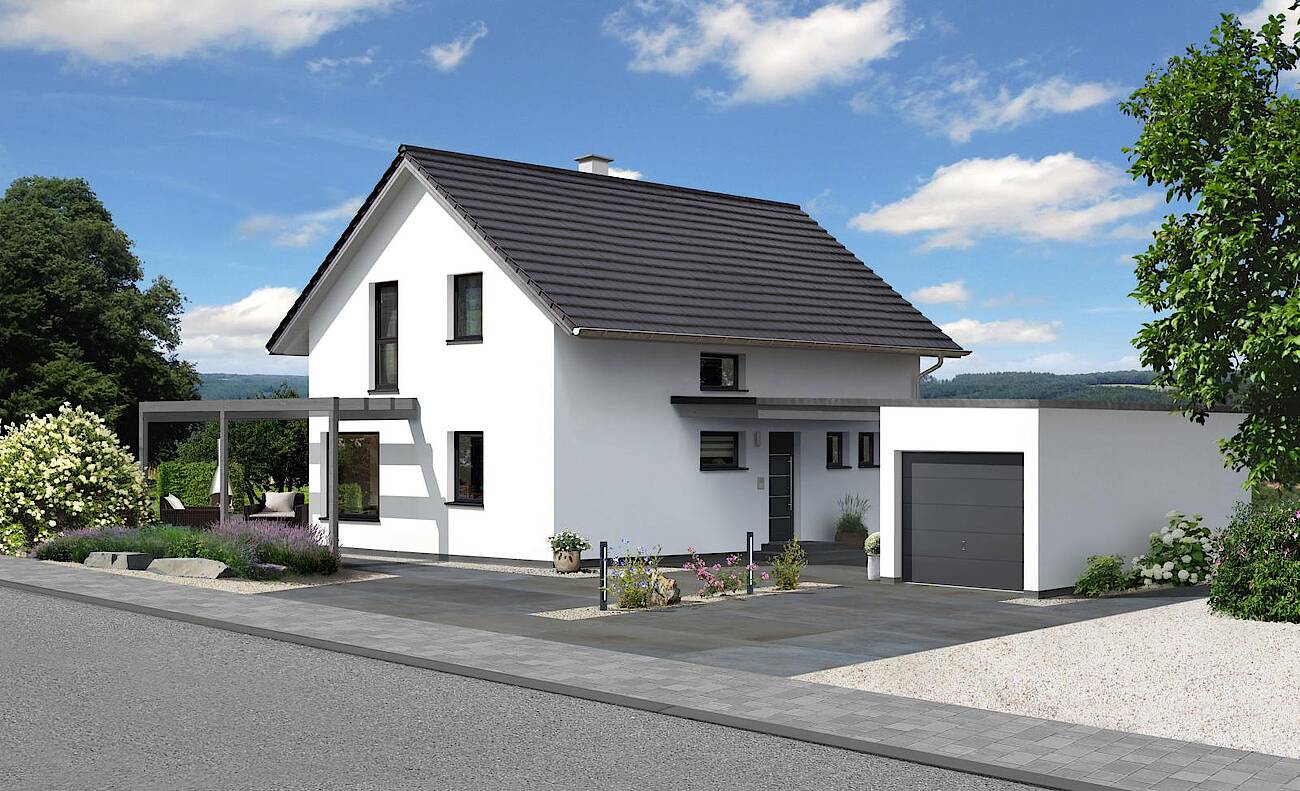 Trend 124 S - Variante 36° mit Carport und Garage